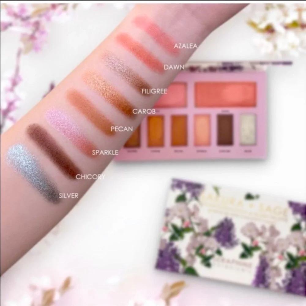 Sakura & Sage vegan eyeshadow & blush‎ palette